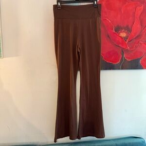 Sunday Retreat Womens Cozy Flare Stretch Yoga Brown Pants Size M Quality